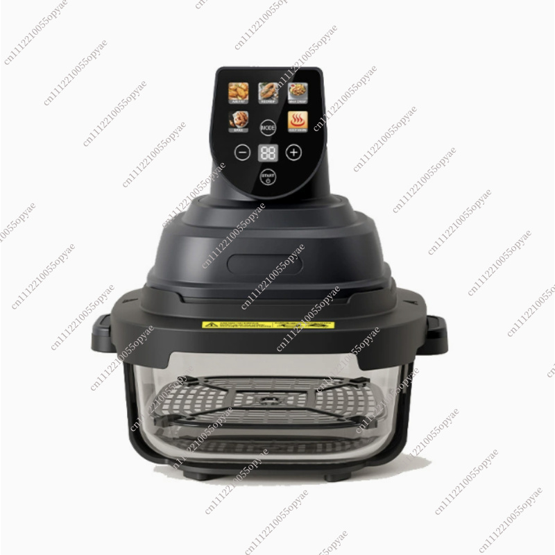 Air Fryer - مقلاة هوائية زجاجية بسلتين مع نافذة