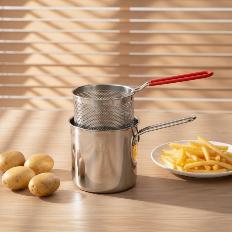 Induction Cooker - مقلاة عميقة من الفولاذ المقاوم للصدأ