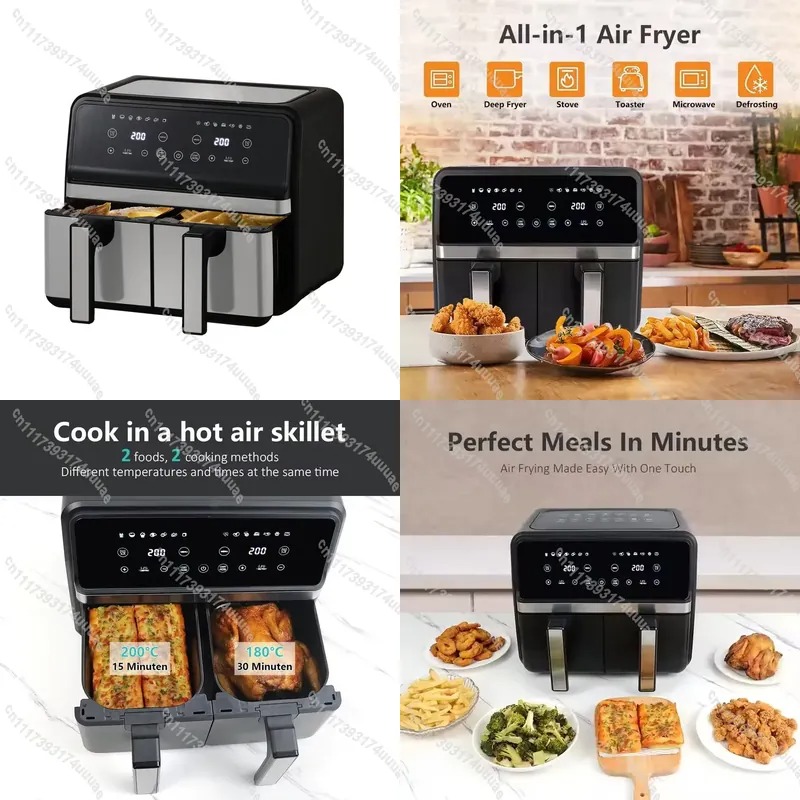 Kitchen Appliances In - مقلاة هوائية كهربائية بسعة 8 لتر